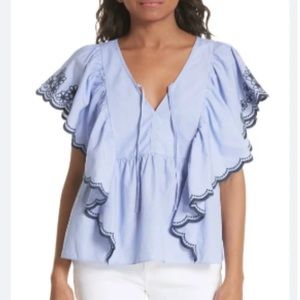 KATE SPADE Daisy Embroidered Top